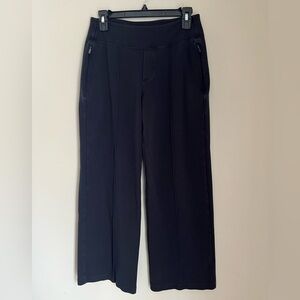 Athleta Eastbound Wide Pants Women’s Petite 6P Black Pull On Casual Travel Work